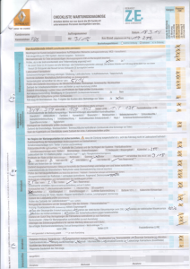 Wartungscheckliste